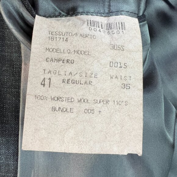 Vintage Bill Kaiserman Mens Blazer Micro Check Super 110 Worsted Wool Jacket 41R - Picture 16 of 16